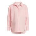thumbnail image 1 of Time and True Women's Maternity Woven Button Up Top, 1 of 2