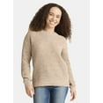 thumbnail image 1 of Time and Tru Women's and Women's Plus Waffle Stitch Sweater, Midweight, Sizes XS-4X, 1 of 5