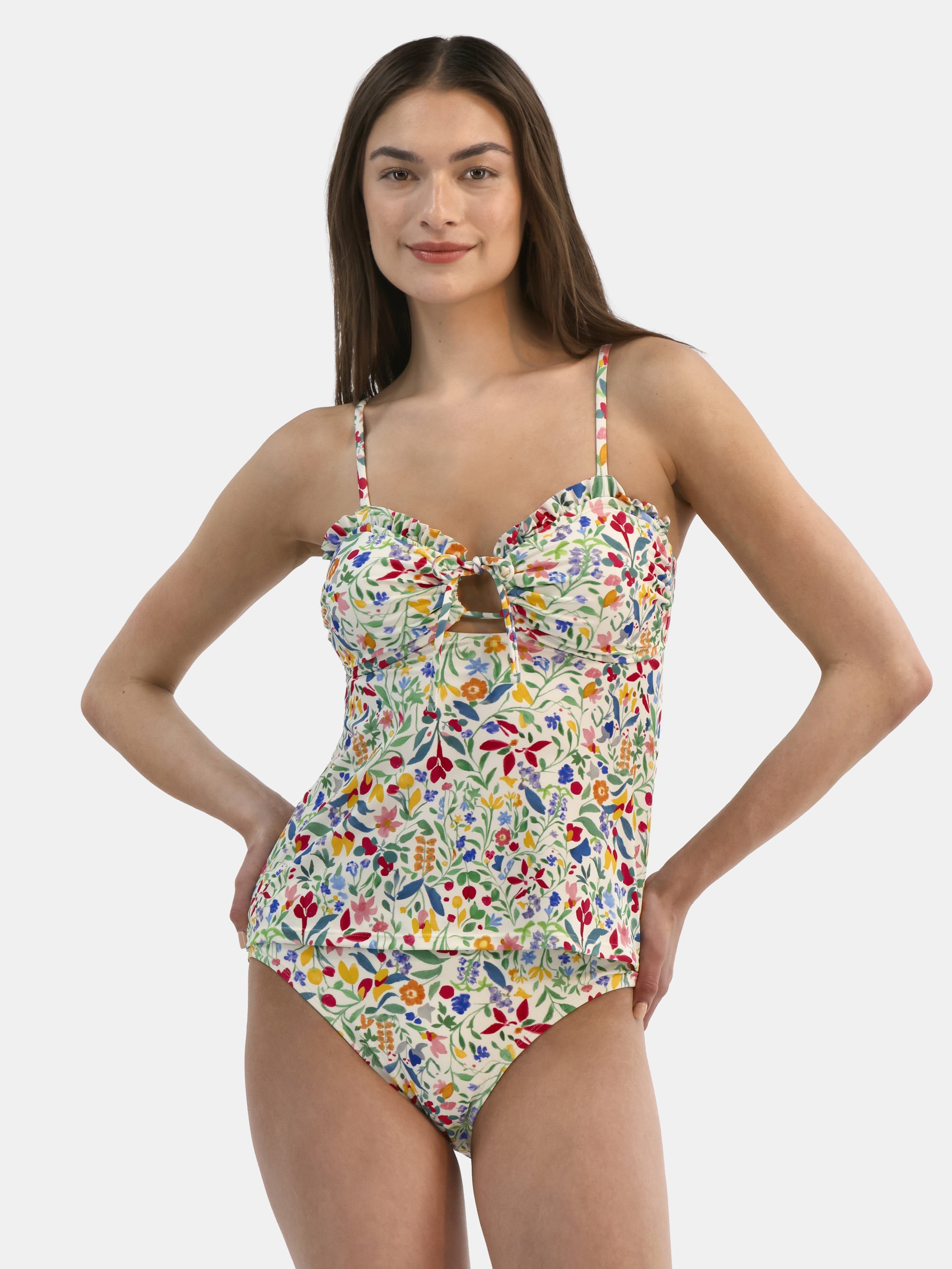 plus size swim tops walmart