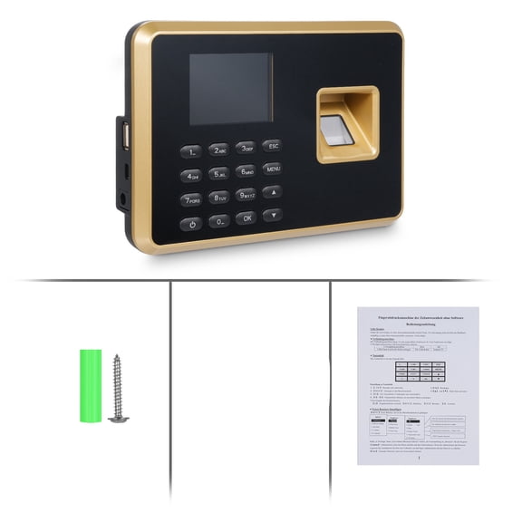 Time clock Attendance Bisofice Biometric Time Clock Attendance Machine for Employees Support 1000pcs Fingerprint/1000pcs Password Recognition 5 Languages System USB Port Data Management