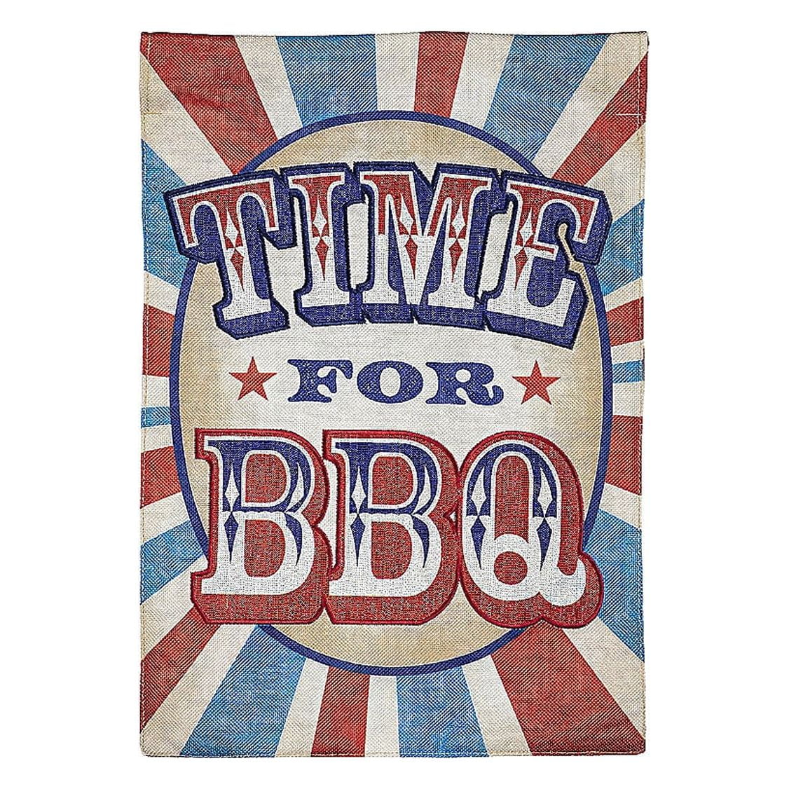 Time for BBQ Garden Burlap Flag - Walmart.com