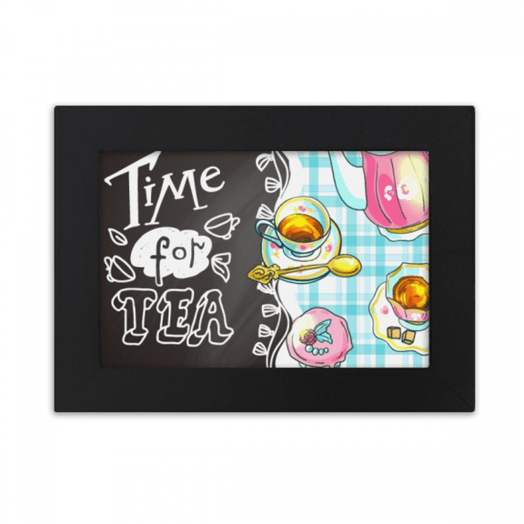 Time for tea Cupcake Teaport France Desktop Photo Frame Ornaments Picture Art Painting