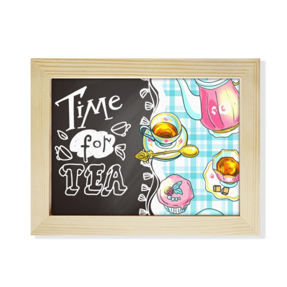 Time for tea Cupcake Teaport France Desktop Photo Frame Picture Art Decoration Painting 6x8 inch