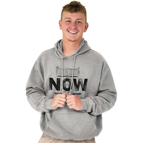 Time is Now Religious Faith Unisex Plus Size Hoodie Brisco Brands 3X