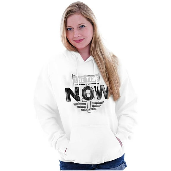 Time is Now Religious Faith Hoodie Sweatshirt Women Men Brisco Brands S