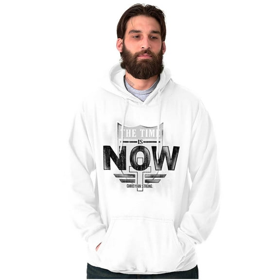 Time is Now Religious Faith Unisex Plus Fleece Graphic Hoodie Brisco Brands 5X