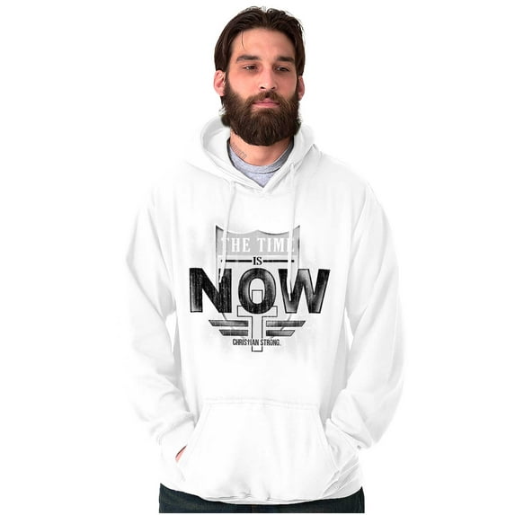 Time is Now Religious Faith Unisex Plus Fleece Graphic Hoodie Brisco Brands 5X