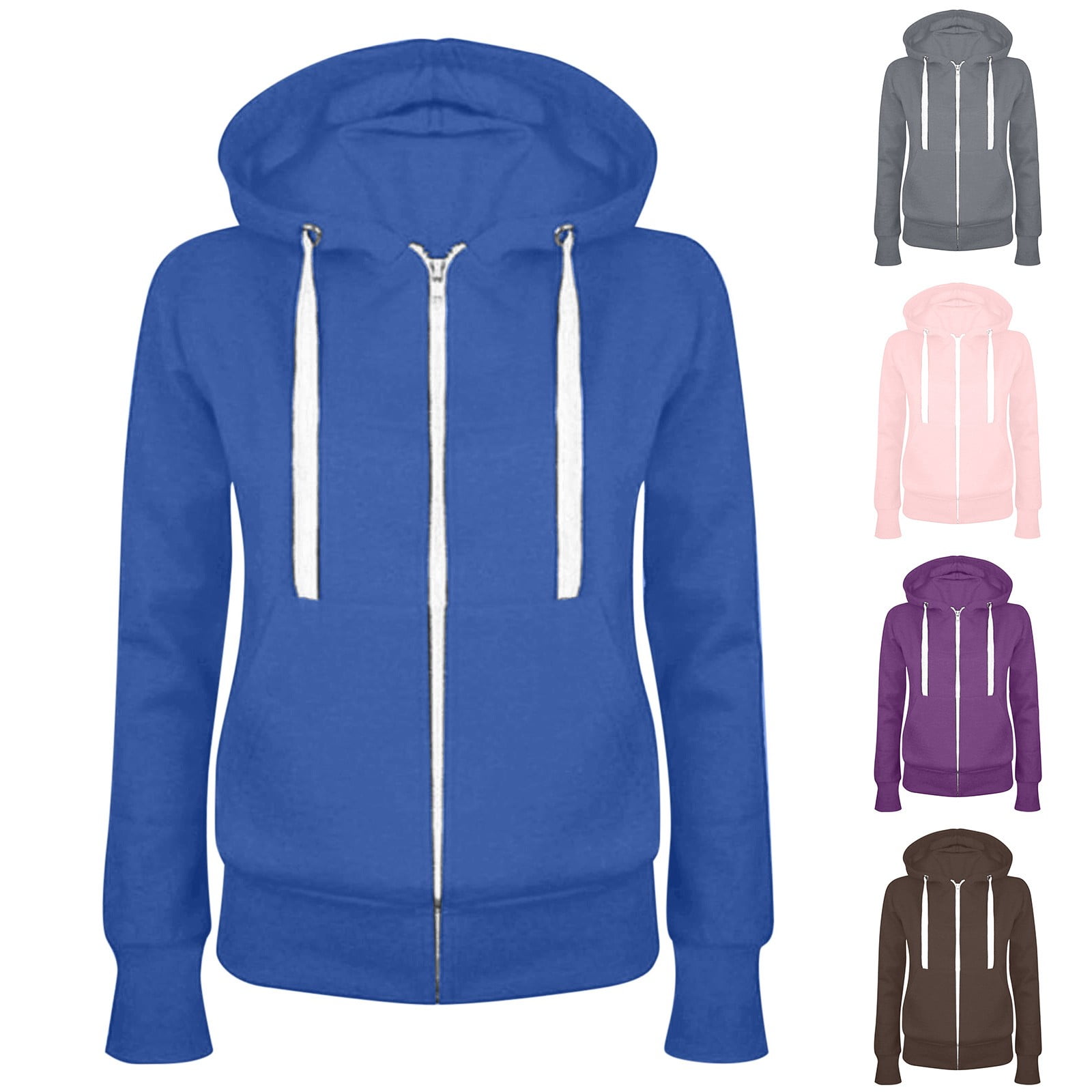 Time kcavykas and Tru Womens Zip up Hoodie Long Sleeve Hooded