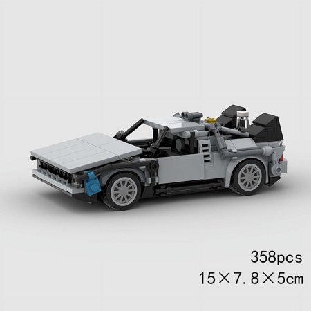 Time machine MOC 30885 Back to the Future Technical Delorean Vehicle Model Building Block Racing Brick Toy Christmas Gift City