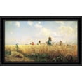 thumbnail image 1 of Time of harvesting (Mowers) 40x26 Large Black Ornate Wood Framed Canvas Art by Grigoriy Myasoyedov, 1 of 2