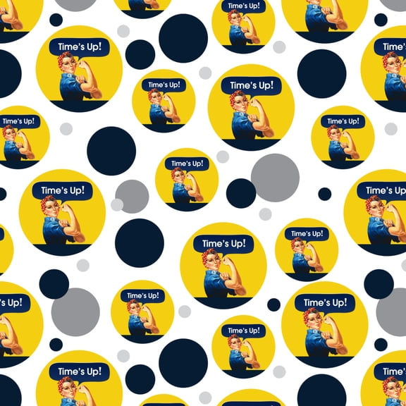 Time's Up Says Rosie the Riveter Premium Gift Wrap Wrapping Paper Roll