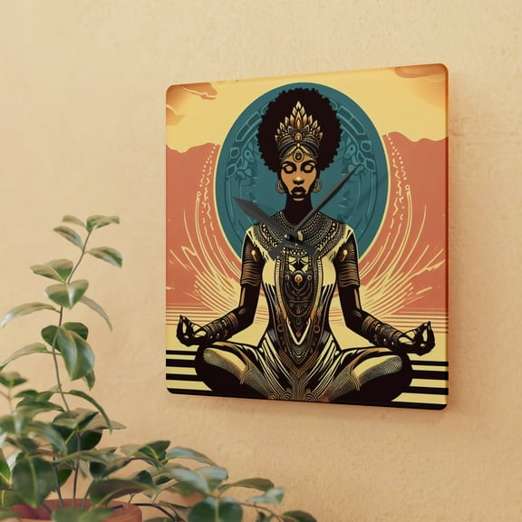 Time to Medidate Queen Square Clock