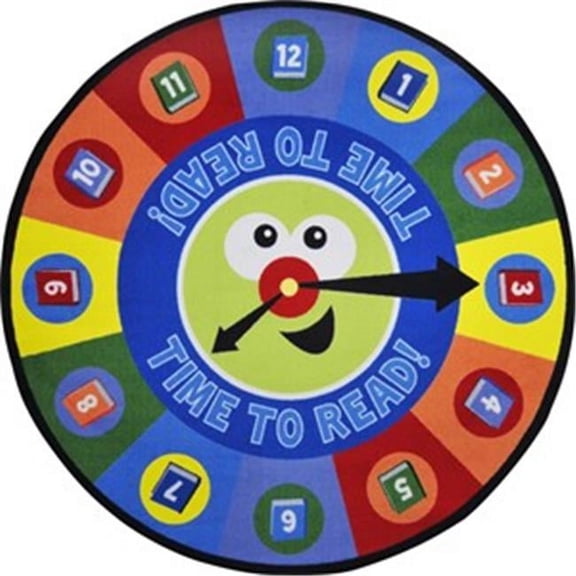 Time to Read Rug 5 ft. 4 in. Round - Multi
