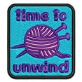 thumbnail image 1 of Time to Unwind Knitting Applique Multi-Color Embroidered Hook & Loop Patch - 2.5 Inch Small, 1 of 5