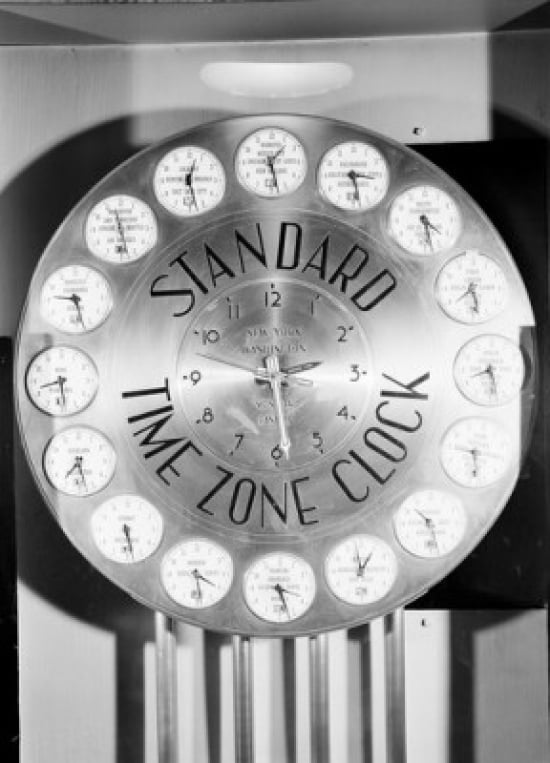Time zone clock Canvas Art - (18 x 24)