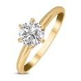 thumbnail image 1 of TimeLe$$ Classics 0.50 Carat Lab Grown 6 Prong Solitaire Round Cut Solitaire Diamond Engagement Ring For Women in 14K Yellow Gold (Ring Size: 9.5), 1 of 5