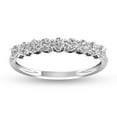 thumbnail image 1 of TimeLe$$ Classics 1/2 Carat TW 9 Stone Natural Diamond Wedding Band in 14K White Gold (Ring Size 5.5), 1 of 4