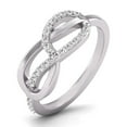 thumbnail image 1 of TimeLe$$ Classics 14K White Gold Diamond Infinity Ring (Ring Size 9), 1 of 6