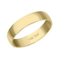 thumbnail image 1 of TimeLe$$ Classics 4 MM Plain Band Ring for Men and Women in Solid 14K Yellow Gold, Graceful Gold Ring, A Stunning Precious Jewelry Gift For Loved Once (Ring Size 5), 1 of 5