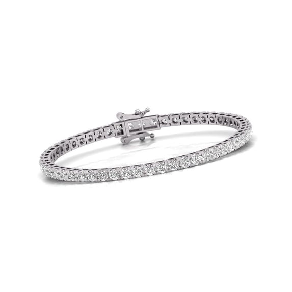 TimeLe$$ Classics 5 Carat TW Natural Diamond Tennis Bracelet for Women's in 14K White Gold