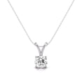 thumbnail image 1 of TimeLe$$ Classics Fine Jewelry 1 Carat Lab Grown Diamond Solitaire Pendant Necklace For Women in 14K White Gold 4-Prong Set Round Cut, 1 of 5