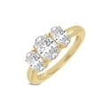 thumbnail image 1 of TimeLe$$ Classics Lab Grown 3 Stone 14K Yellow Gold Oval Diamond Engagement Ring - 4 Carat TW (Ring Size: 5.5), 1 of 6