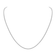 TimeLe$$ Classics Tennis Straight Line Necklace with Lab Grown Diamond for Women in 14K White Gold - 3 CTW