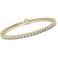 thumbnail image 1 of TimeLess Classics 4-Prong Setting Straight-Line Lab-Grown Diamond Tennis Bracelet in 14K Yellow Gold - 4 CTW, 1 of 5