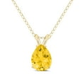 thumbnail image 1 of TimeLess Classics Pear Shape Citrine Solitaire Pendant Necklace in 14K Yellow Gold - 8x6MM, 1 of 5