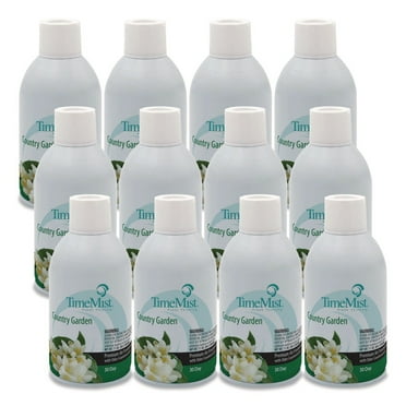 TimeMist 1042786 6.6 oz. Aerosol Spray Premium Metered Air Freshener Refill - Country Garden (12/Carton)