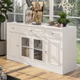 thumbnail image 1 of Timechee 104.3"x82.3" Complete Entertainment Wall Unit White TV Stand Display White - TV Stand Only, 1 of 5