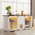 thumbnail image 1 of Timechee Chic Pet-Friendly Cabinet Modern Cat House Scratching Post Cozy Bed - 63", 1 of 5