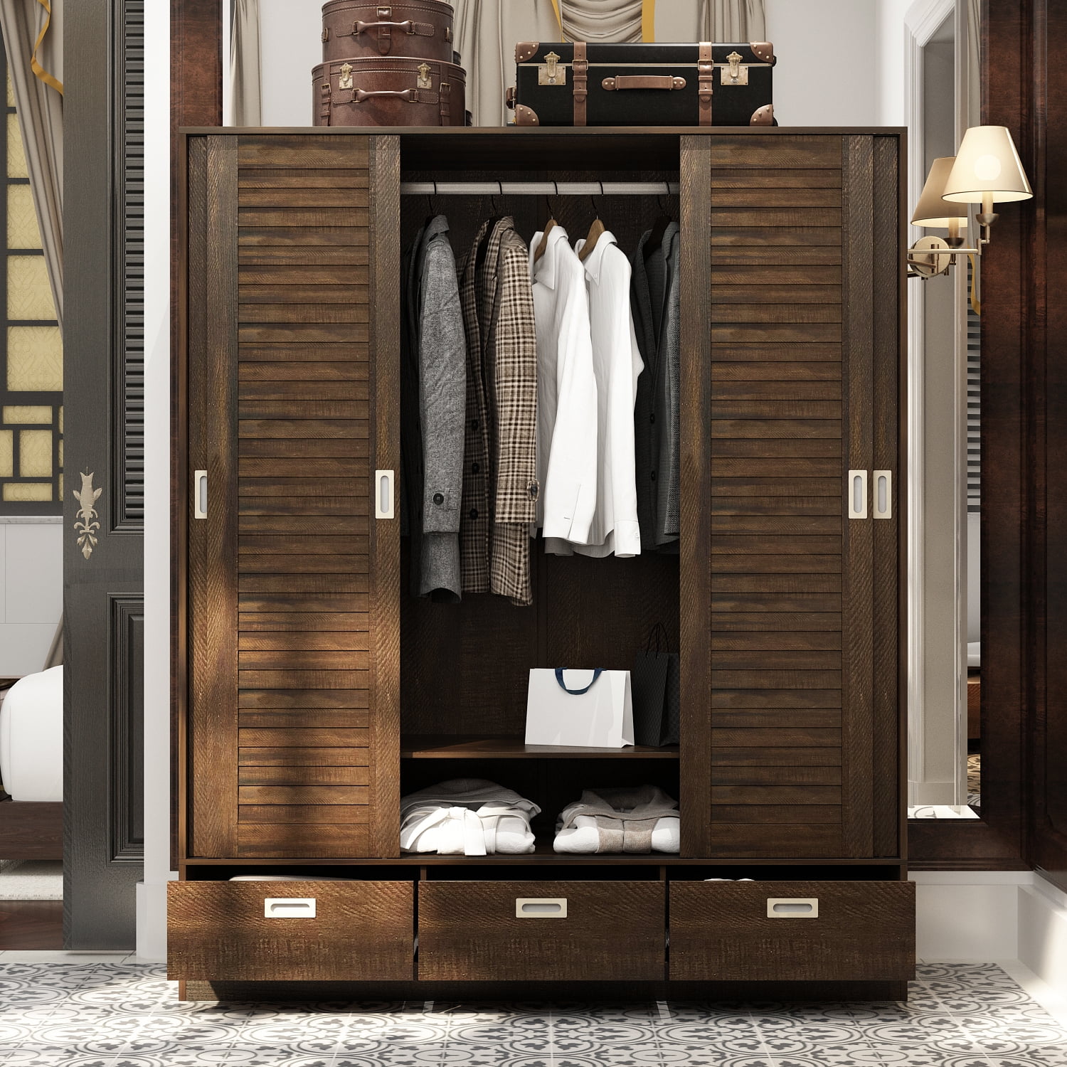 https://i5.walmartimages.com/seo/Timechee-Wardrobe-with-3-Sliding-Louvered-Doors-Wood-Armoire-Closet-Storage-Cabinet-with-Drawer-and-Hanging-Rods-for-Bedroom-Espresso_b6b30cb4-e2f7-4fad-a4a8-3a30a8794f1a.802cc59c2a4b70d674ef0ac746e122c2.jpeg