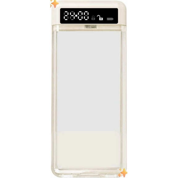 Timed Lock Box - Phone Locking Box with Timer for Home, Excessive Games Prevention Tool, Transparent Sturdy Material and Easy Setup, Locking Accessory for Kids Teens Adults Students