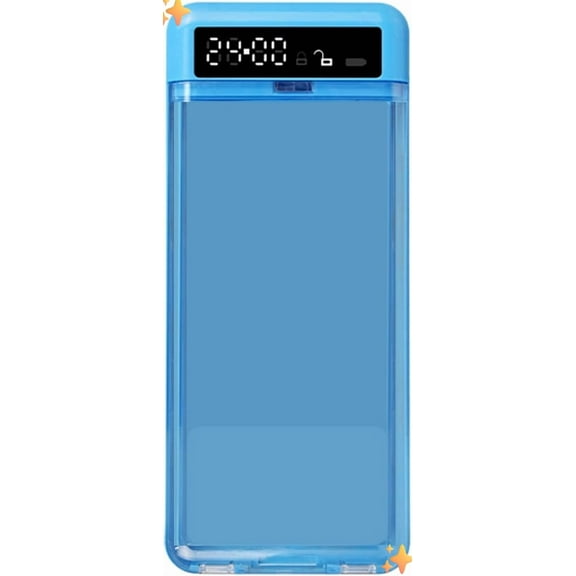 Timed Lock Box - Transparent Phone Lock Box for Home School Travel, Excessive Games Prevention with Secure Locking Design, Sturdy Acrylic Construction, Security Accessory for Classroom College
