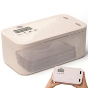 Timed Lock Box - Unplug from Cell Phones, Video Games, Socials, Snacks, Distractions - Time Locking Container - 30 Days Max Timer - Habit Control Tool - Beige