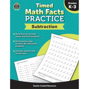 Pre-Owned Timed Math Facts Practice: Subtraction (Paperback) 1420621432 9781420621433