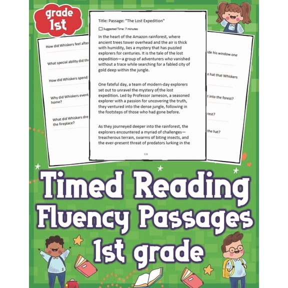 Timed Reading Fluency Passages 1st Grade: Unleash Your Child's Potential with Timed Reading Fluency Passages for 1st Gra, (Paperback)