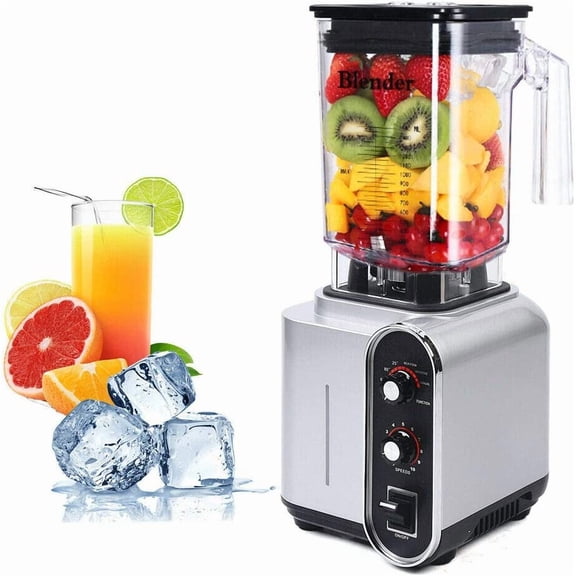 Timed Smoothie Machine Countertop Blender for Kitchen 1500W High Power Home Commercial Blender Smoothie Maker 2200ml for Crushing Ice, Frozen Dessert
