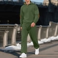 thumbnail image 1 of Timegard 2 Piece Sets for Men Fall Stand Collar Button Long Sleeve Tops Loose Pants Athletic Lounge Outfits, 1 of 6