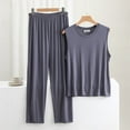thumbnail image 1 of Timegard 2 Piece Sets for Men Plus Size Pajamas Loungewear Summer Soft Tank Tops Pants Outfits with Pockets, 1 of 3