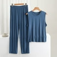 thumbnail image 1 of Timegard 2 Piece Sets for Men Plus Size Pajamas Loungewear Summer Soft Tank Tops Pants Outfits with Pockets, 1 of 3
