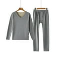 thumbnail image 1 of Timegard 2 Piece Sets for Women Pajamas Sets Thermal Underwear Long Sleeve Tops Pants Lounge Outfits, 1 of 3