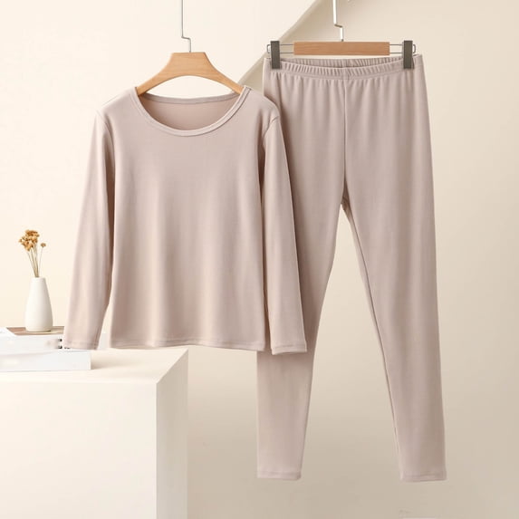 Timegard 2 Piece Sets for Women Pajamas Thermal Underwear Long Sleeve Tops Bottom Comfy Casual Fall Outfits