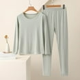 thumbnail image 1 of Timegard 2 Piece Sets for Women Pajamas Thermal Underwear Long Sleeve Tops Bottom Comfy Casual Fall Outfits, 1 of 3