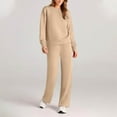 thumbnail image 1 of Timegard 2 Piece Sweatsuit for Women Long Sleeve Pullover Straight Leg Pants Solid Color Workout Outfits, 1 of 7