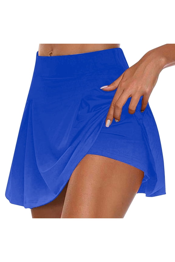 2 in 1 Skorts for Women High Waist Athletic Loose Comfy Skirt with Shorts Workout Yoga Shorts