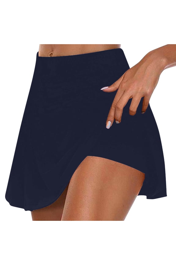 2 in 1 Skorts for Women High Waist Athletic Loose Comfy Skirt with Shorts Workout Yoga Shorts