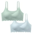 thumbnail image 1 of Timegard 2pc Sports Bras for Women on Underwire Seamless Adjustable Strap Breathable Comfy Sleep Underwear, 1 of 6