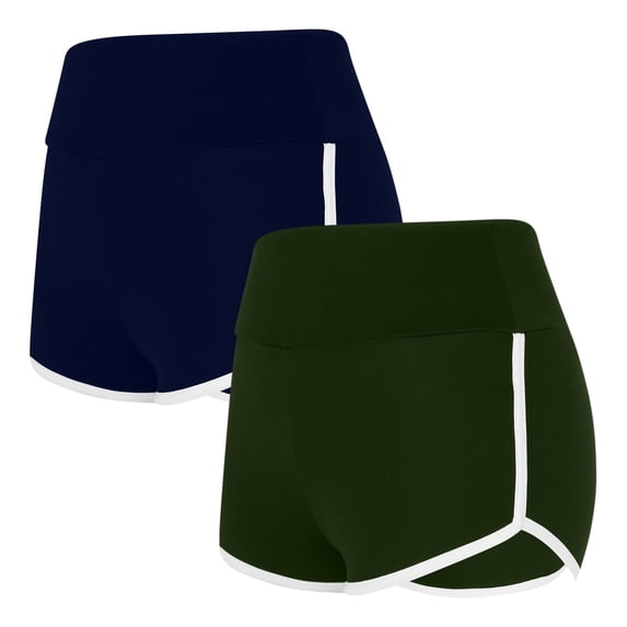 Timegard 2pc Workout Shorts for Women Athletic High Waist Stretch Slim Fitting Running Yoga Shorts Summer